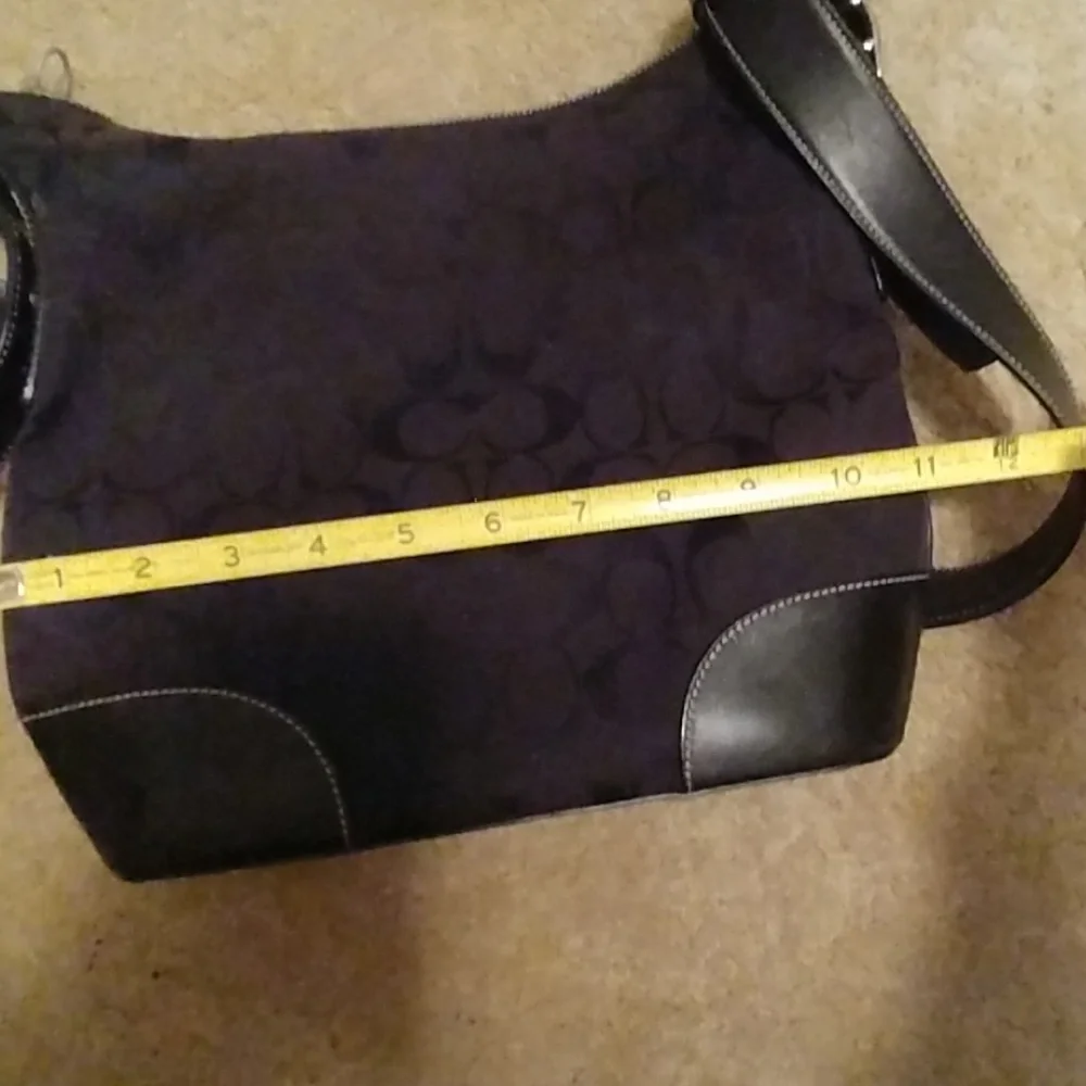 Coach Black Signature Canvas Hobo Bag